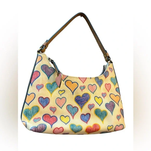 Dooney & Bourke Multicolor Heart Print Women's Bag - Picture 10 of 11